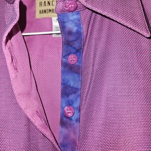 Ranch Women's Purple Button Down Shirt